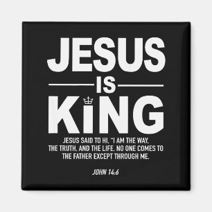 Jesus ist König Religiöser Glaube Gott Christliche Magnet