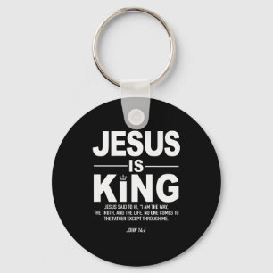 Jesus ist König Religiöser Glaube Gott Christliche Schlüsselanhänger