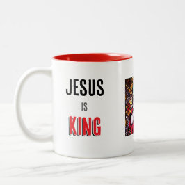 Jesus ist König Zweifarbige Tasse