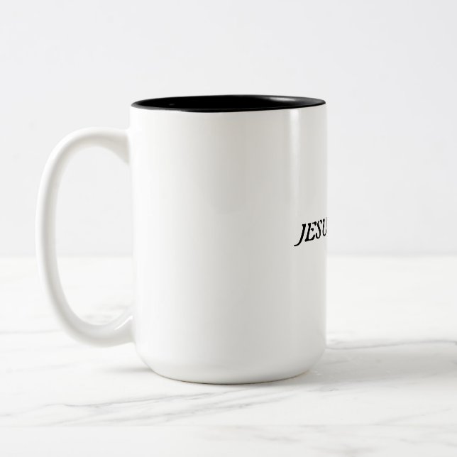 Jesus ist König Zweifarbige Tasse (Links)
