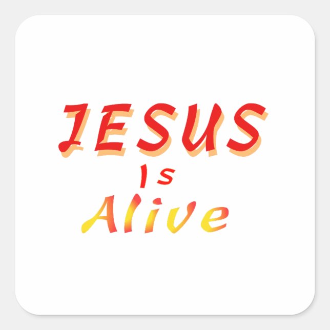 Jesus ist lebende Aufkleber (Vorderseite)