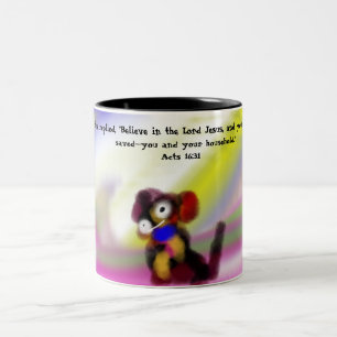 Jesus ist Licht Zweifarbige Tasse