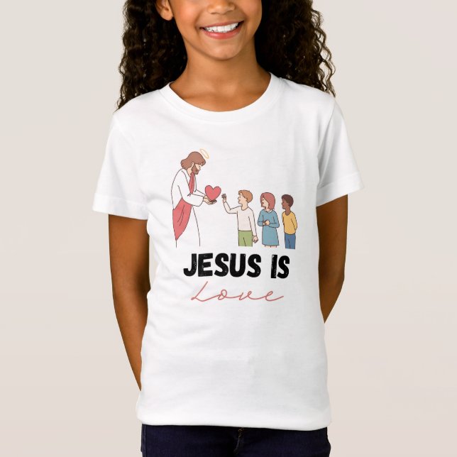 Jesus ist Liebe T-Shirt (Vorderseite)