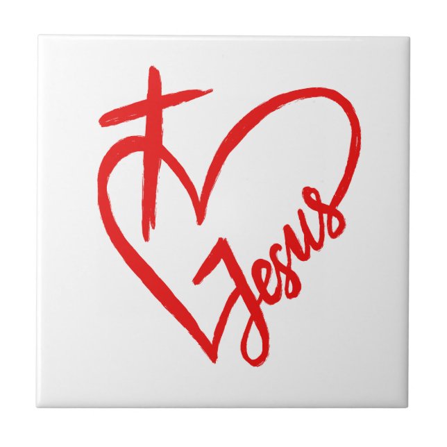 Jesus ist Liebe und Leben Fliese (Vorderseite)