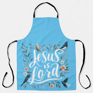 Jesus ist Lord Blue Bird Floral Design Schürze
