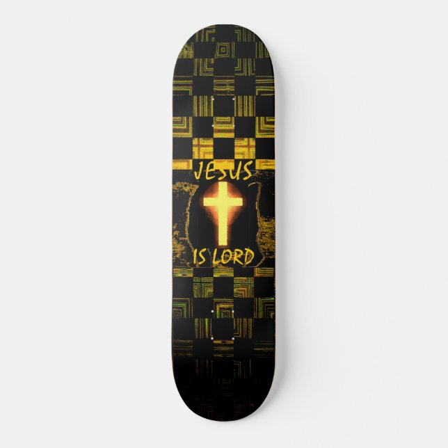 Jesus ist Lord Cross Skateboard (Vorderseite)