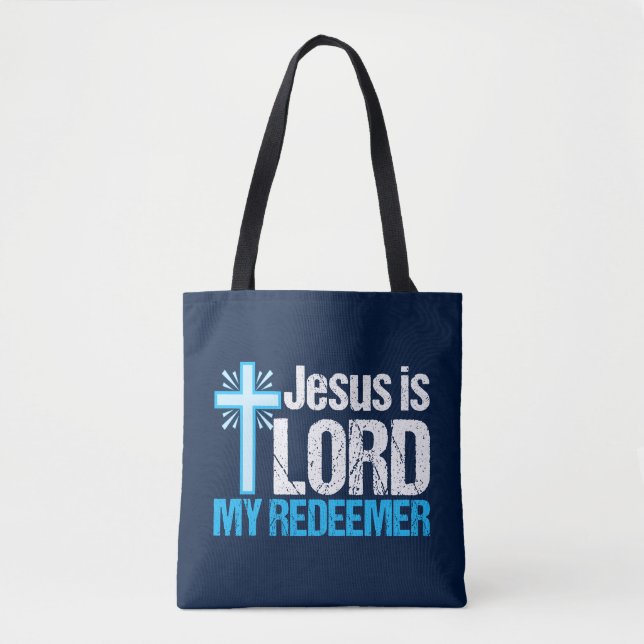 Jesus ist Lord My Redeemer Christliche Cross Churc Tasche (Vorderseite)