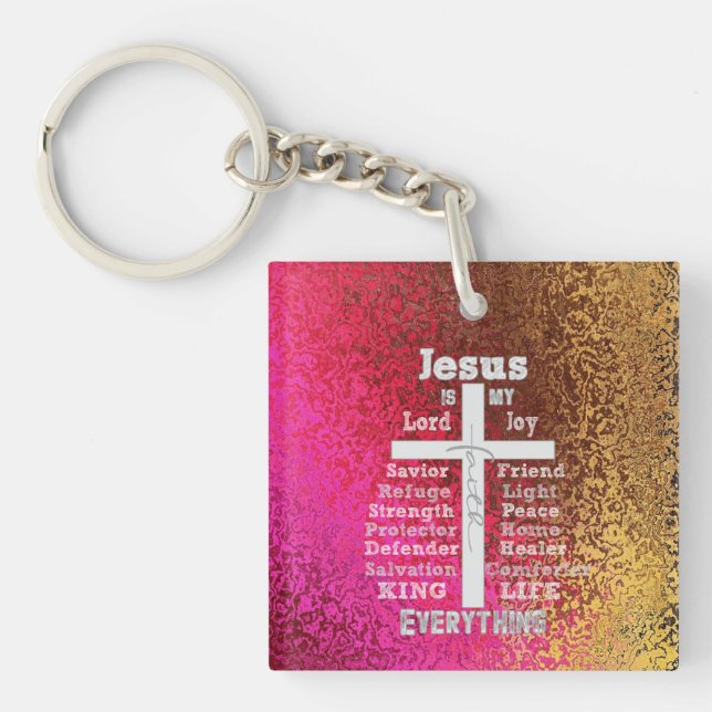 Jesus ist mein Alles Zitat Christlich Schlüsselanhänger (Vorderseite)