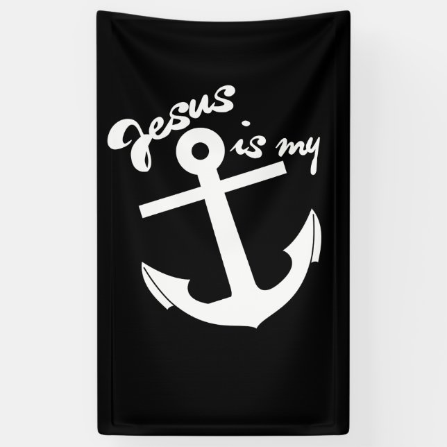 Jesus ist mein Anker Banner (Vertikal)