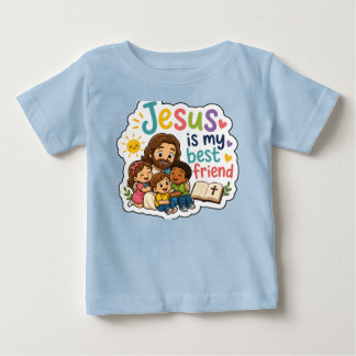 Jesus ist mein bester Freund Süße Kinder Christlic Baby T-shirt