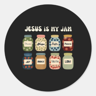 Jesus ist mein Christlicher Glaube an die religiös Runder Aufkleber