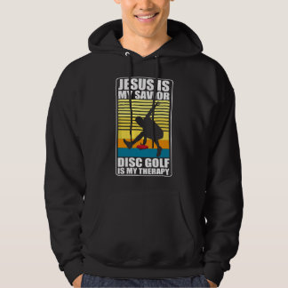 Jesus ist mein Erlöser Disc Golf Therapie Disc Gol Hoodie