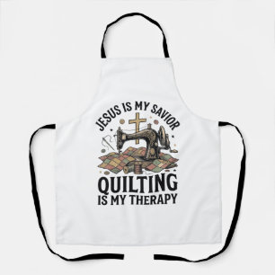 Jesus Ist Mein Erlöser Quilten Ist Meine Therapie Schürze