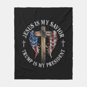 Jesus ist mein Erlöser Trump ist mein Präsident 20 Fleecedecke