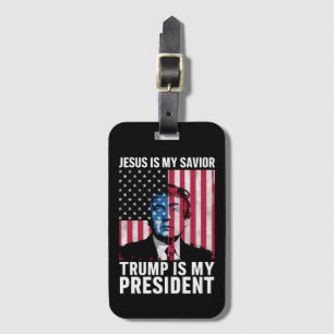 Jesus ist mein Erlöser Trump ist mein Präsident 20 Gepäckanhänger
