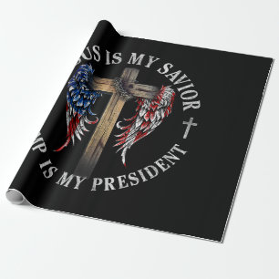 Jesus ist mein Erlöser Trump ist mein Präsident 20 Geschenkpapier
