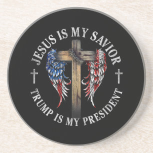 Jesus ist mein Erlöser Trump ist mein Präsident 20 Getränkeuntersetzer