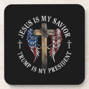 Jesus ist mein Erlöser Trump ist mein Präsident 20 Getränkeuntersetzer