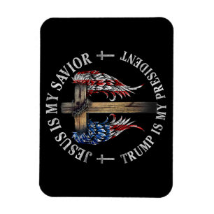 Jesus ist mein Erlöser Trump ist mein Präsident 20 Magnet