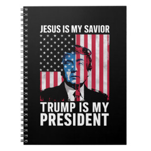 Jesus ist mein Erlöser Trump ist mein Präsident 20 Notizblock