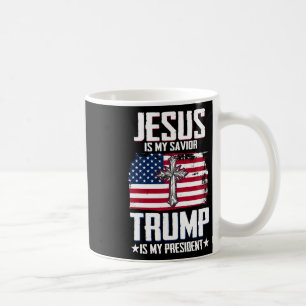 Jesus ist mein Erlöser Trump ist mein Präsident 2  Kaffeetasse