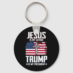 Jesus ist mein Erlöser Trump ist mein Präsident 2  Schlüsselanhänger