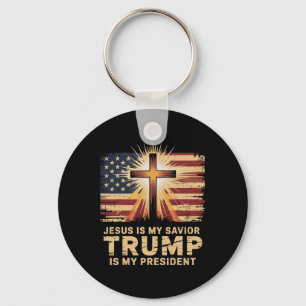 Jesus ist mein Erlöser Trump ist mein Präsident Bi Schlüsselanhänger