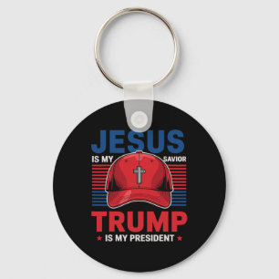 Jesus ist mein Erlöser, Trump ist mein Präsident C Schlüsselanhänger