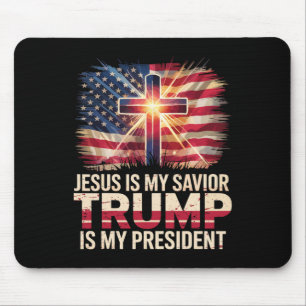 Jesus ist mein Erlöser Trump ist mein Präsident Ch Mousepad