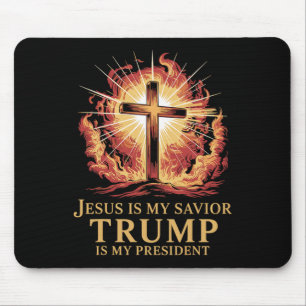 Jesus ist mein Erlöser Trump ist mein Präsident Ch Mousepad