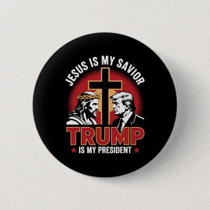 Jesus ist mein Erlöser Trump ist mein Präsident Pr Button