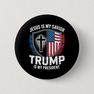 Jesus ist mein Erlöser Trump ist mein Präsident Pr Button