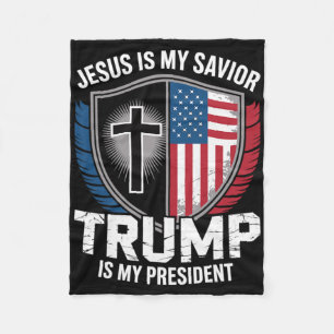 Jesus ist mein Erlöser Trump ist mein Präsident Pr Fleecedecke
