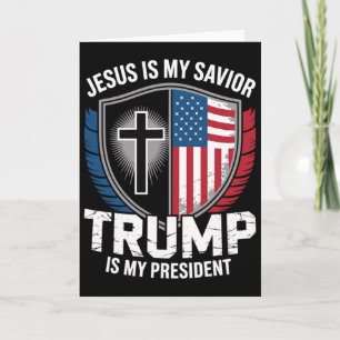 Jesus ist mein Erlöser Trump ist mein Präsident Pr Karte
