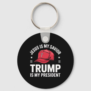 Jesus ist mein Erlöser, Trump ist mein Präsident R Schlüsselanhänger