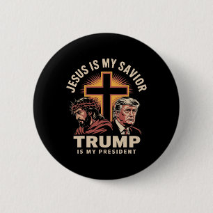 Jesus ist mein Erlöser Trump ist mein Präsident Re Button