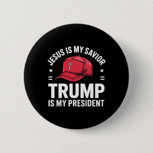 Jesus ist mein Erlöser Trump ist mein Präsident Re Button