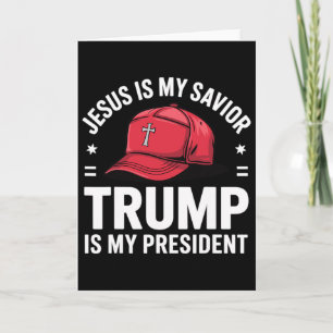 Jesus ist mein Erlöser Trump ist mein Präsident Re Karte