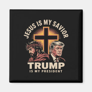Jesus ist mein Erlöser Trump ist mein Präsident Re Magnet
