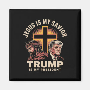 Jesus ist mein Erlöser Trump ist mein Präsident Re Magnet