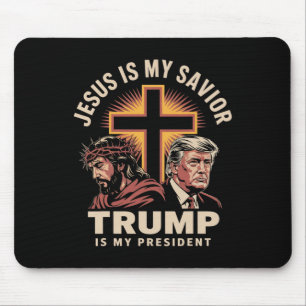 Jesus ist mein Erlöser Trump ist mein Präsident Re Mousepad