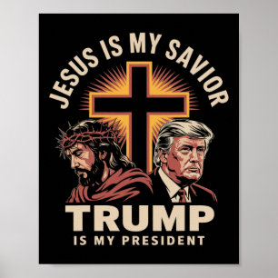 Jesus ist mein Erlöser Trump ist mein Präsident Re Poster