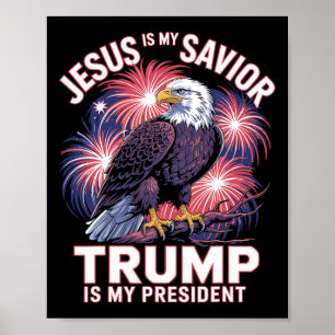 Jesus ist mein Erlöser Trump ist mein Präsident Re Poster