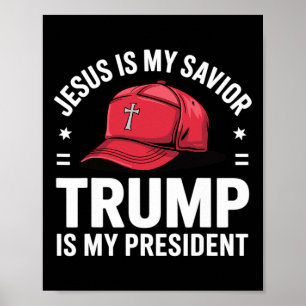 Jesus ist mein Erlöser Trump ist mein Präsident Re Poster
