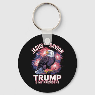 Jesus ist mein Erlöser Trump ist mein Präsident Re Schlüsselanhänger