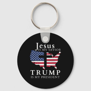 Jesus ist mein Erlöser Trump ist mein Präsident Schlüsselanhänger