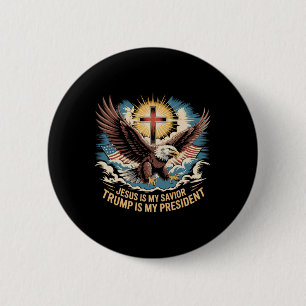 Jesus ist mein Erlöser Trump ist mein Präsident Tr Button
