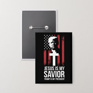 Jesus ist mein Erlöser Trump ist mein Präsident Tr Button