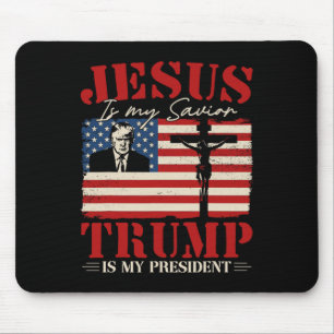 Jesus ist mein Erlöser Trump ist mein Präsident Tr Mousepad