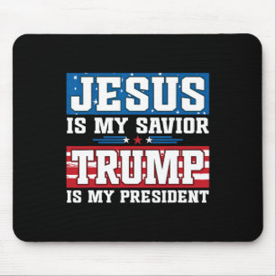 Jesus ist mein Erlöser Trump ist mein Präsident Tr Mousepad